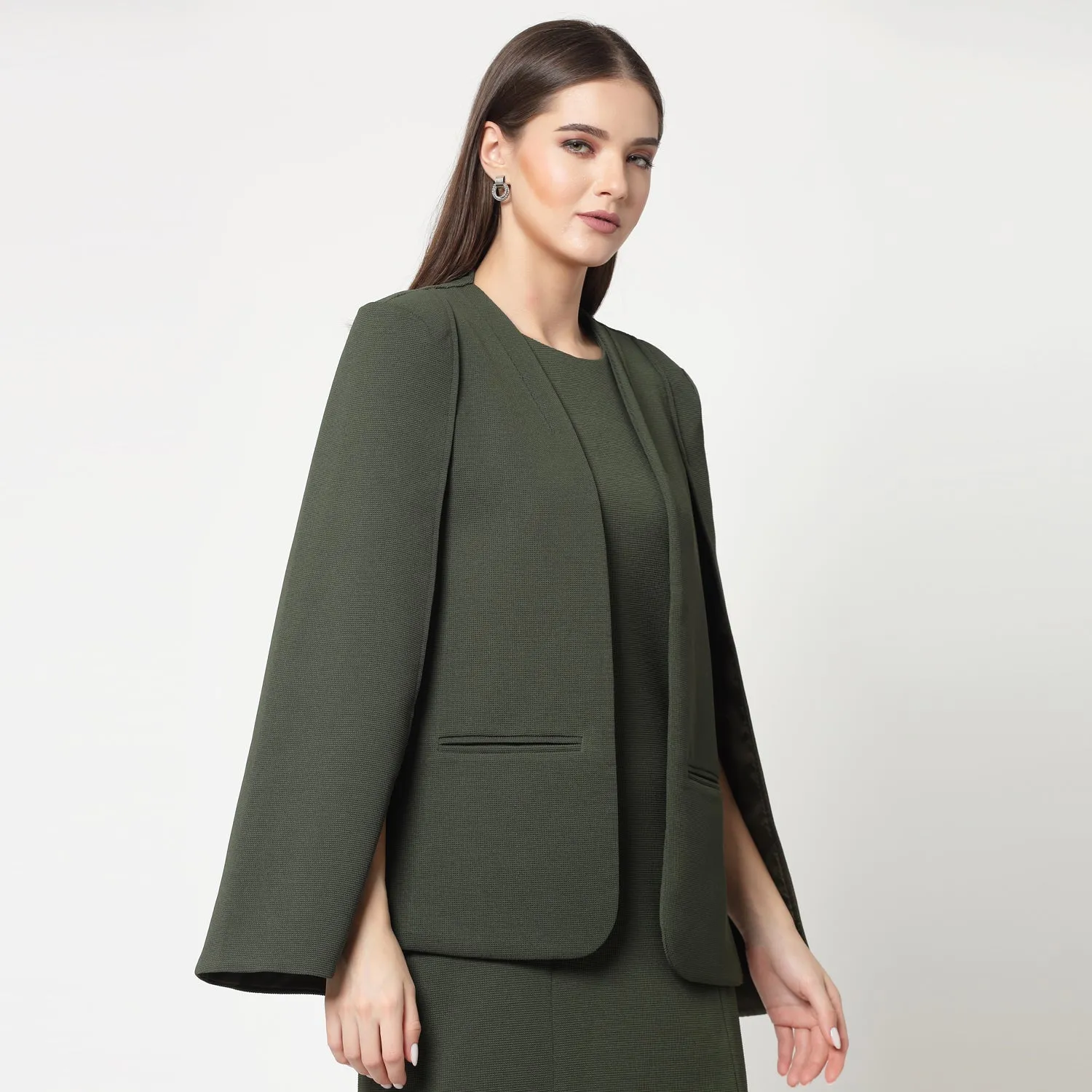 Olive Cape Jacket