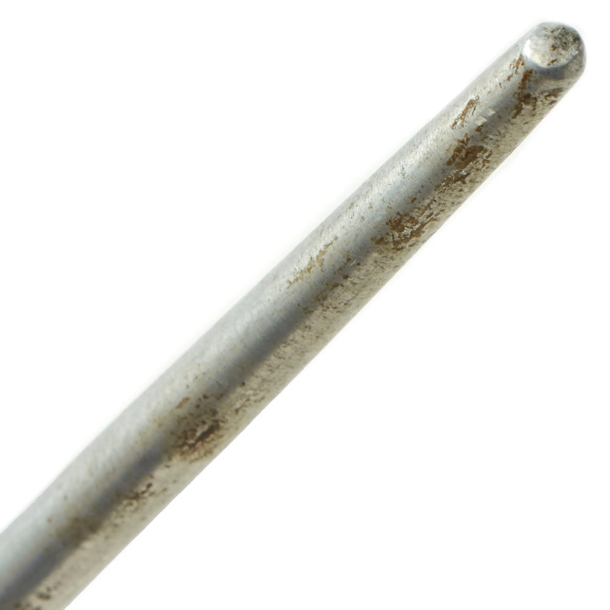 Original British WWI Officer's Private Purchase Leather Covered Aluminum Swagger Stick With Weighted Skull End For Use As Trench Club Circa 1917