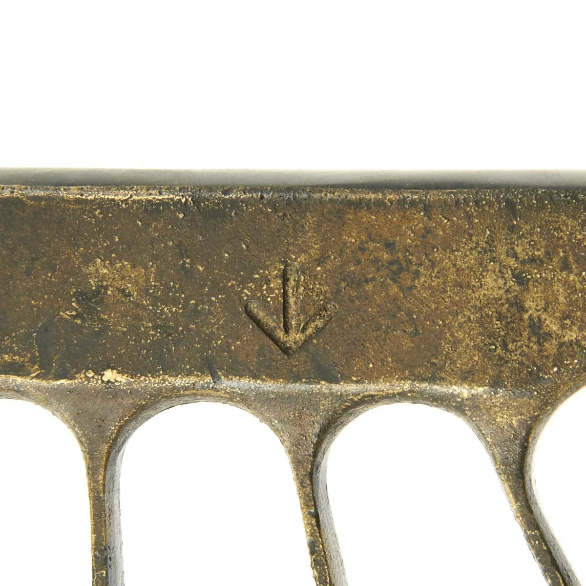 Original British WWII Custom Brass Knuckle Duster Trench Spike Knife