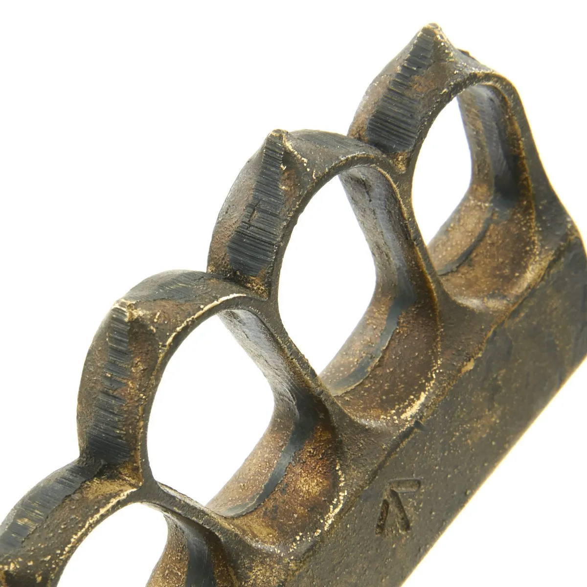 Original British WWII Custom Brass Knuckle Duster Trench Spike Knife