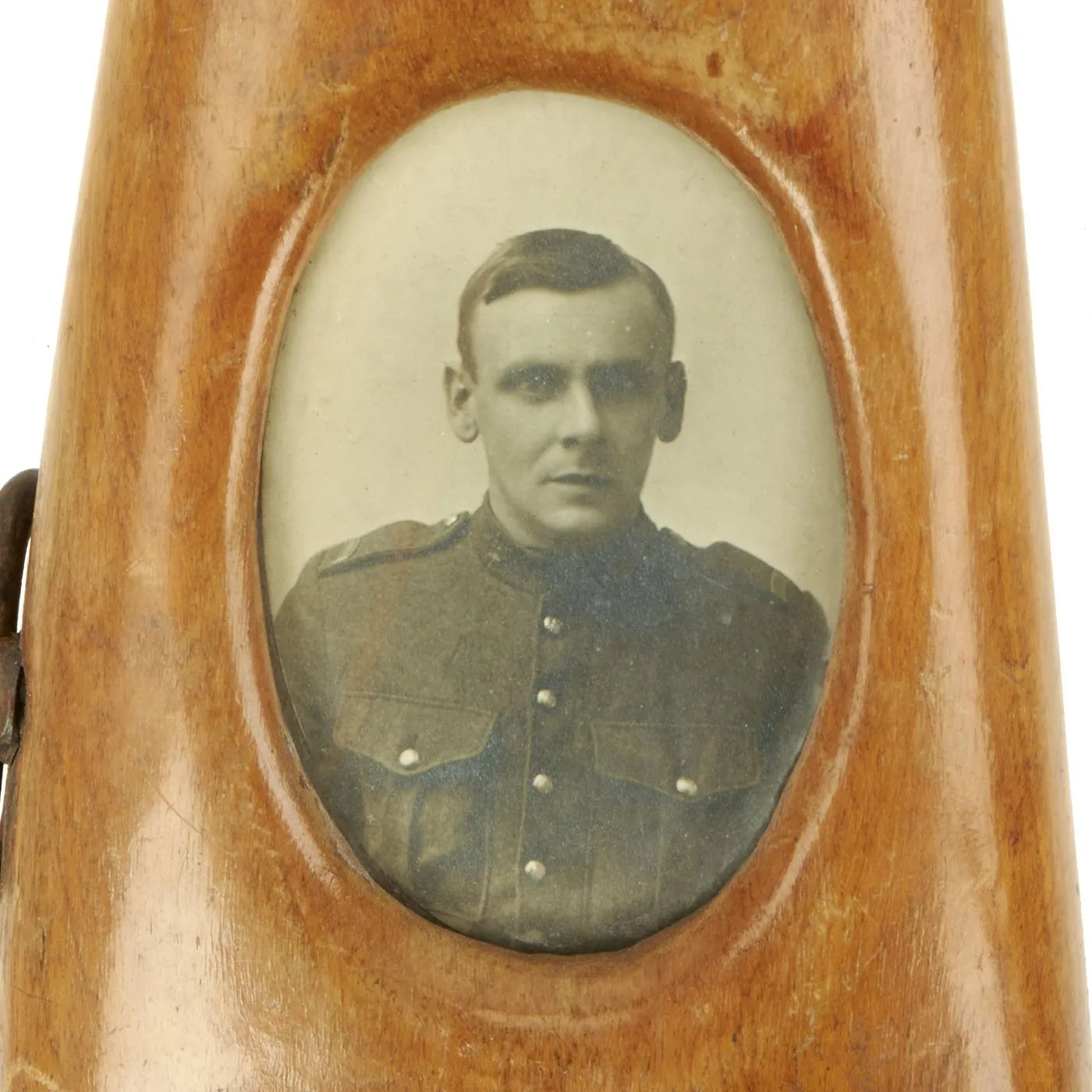 Original Canadian WWI Remembrance Photo Frame made from Ross Rifle Buttstock