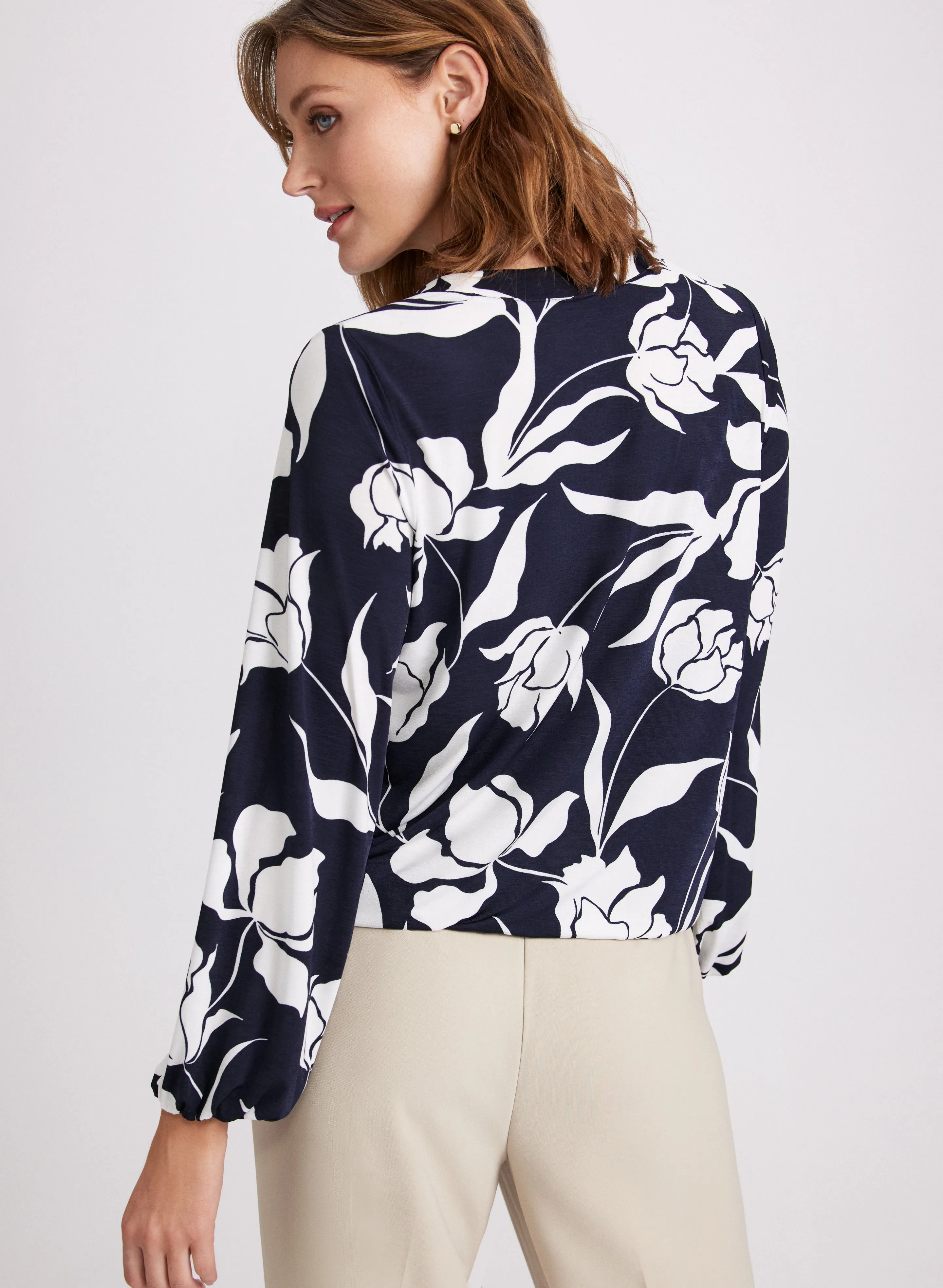 Peony Print Blouse