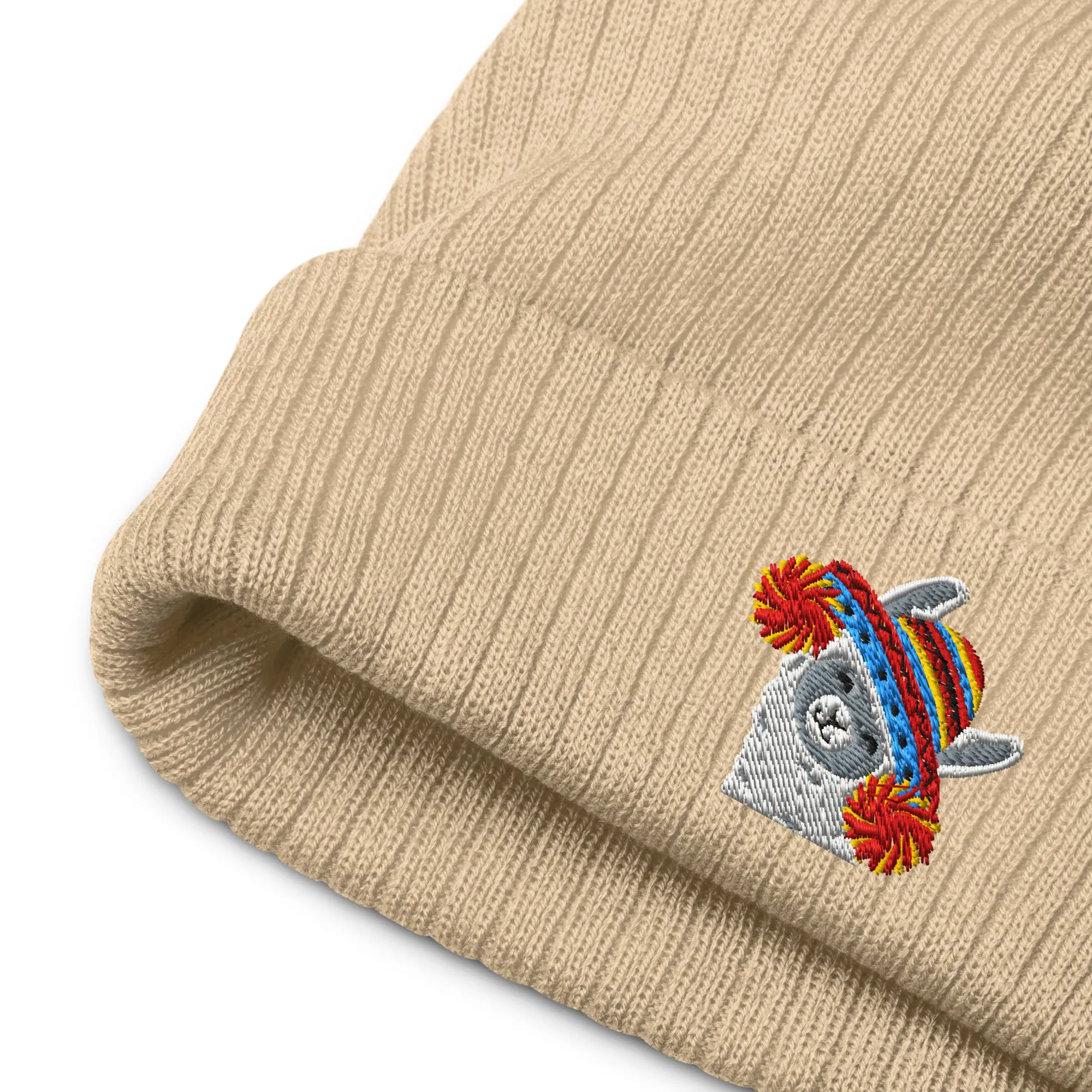 Peruvian Alpaca Embroidered Beanie