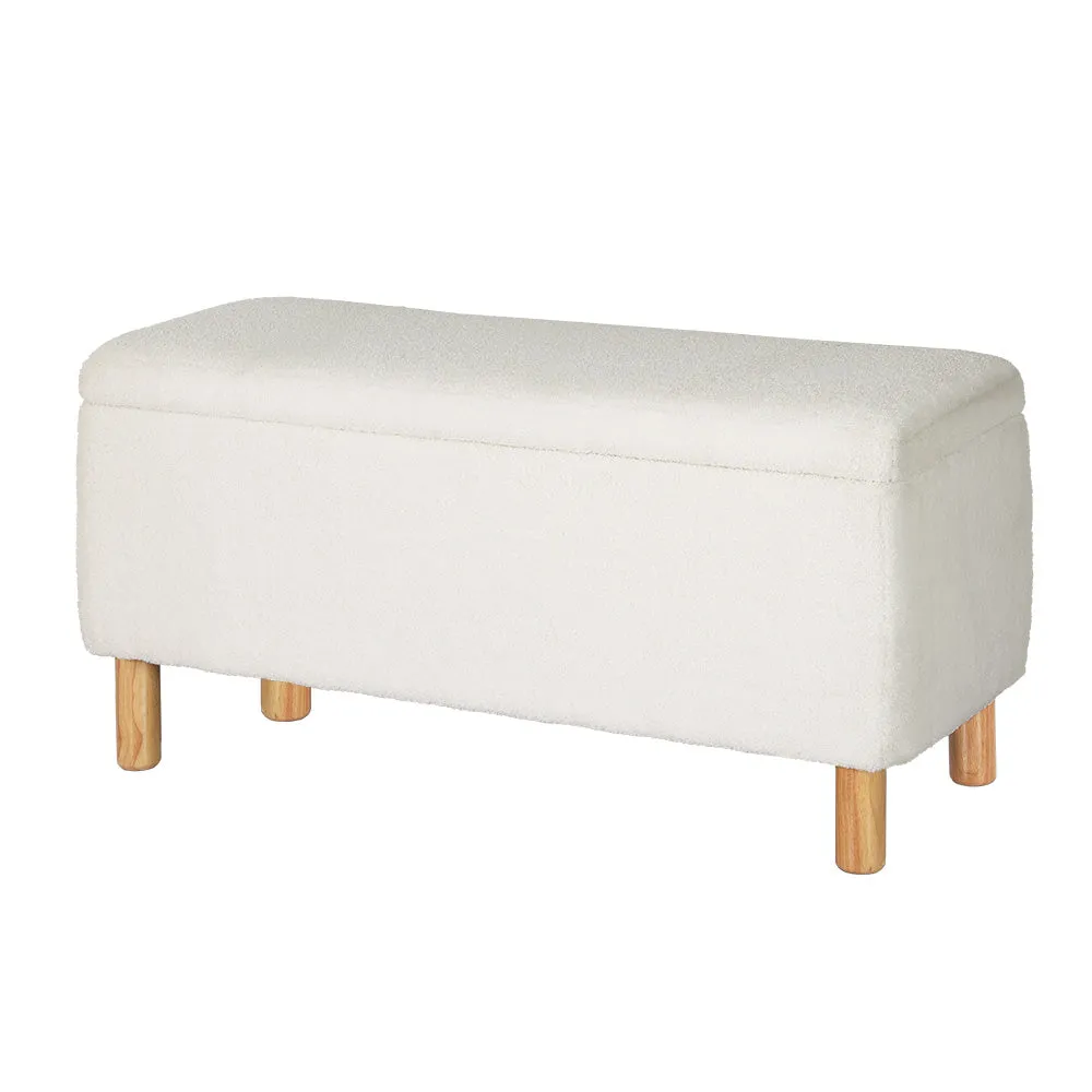 Premium Boucle Storage Ottoman 99cm – Artiss