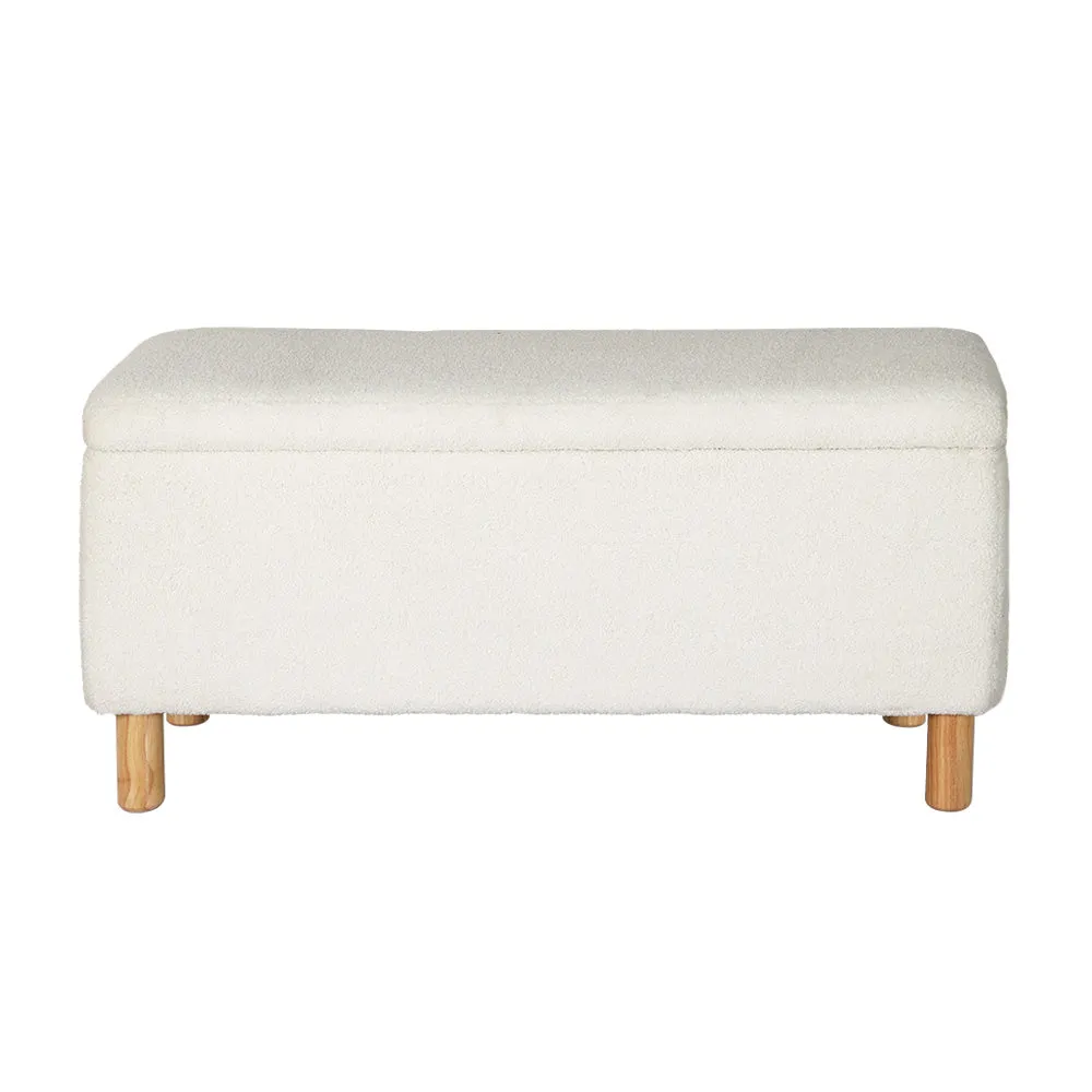Premium Boucle Storage Ottoman 99cm – Artiss