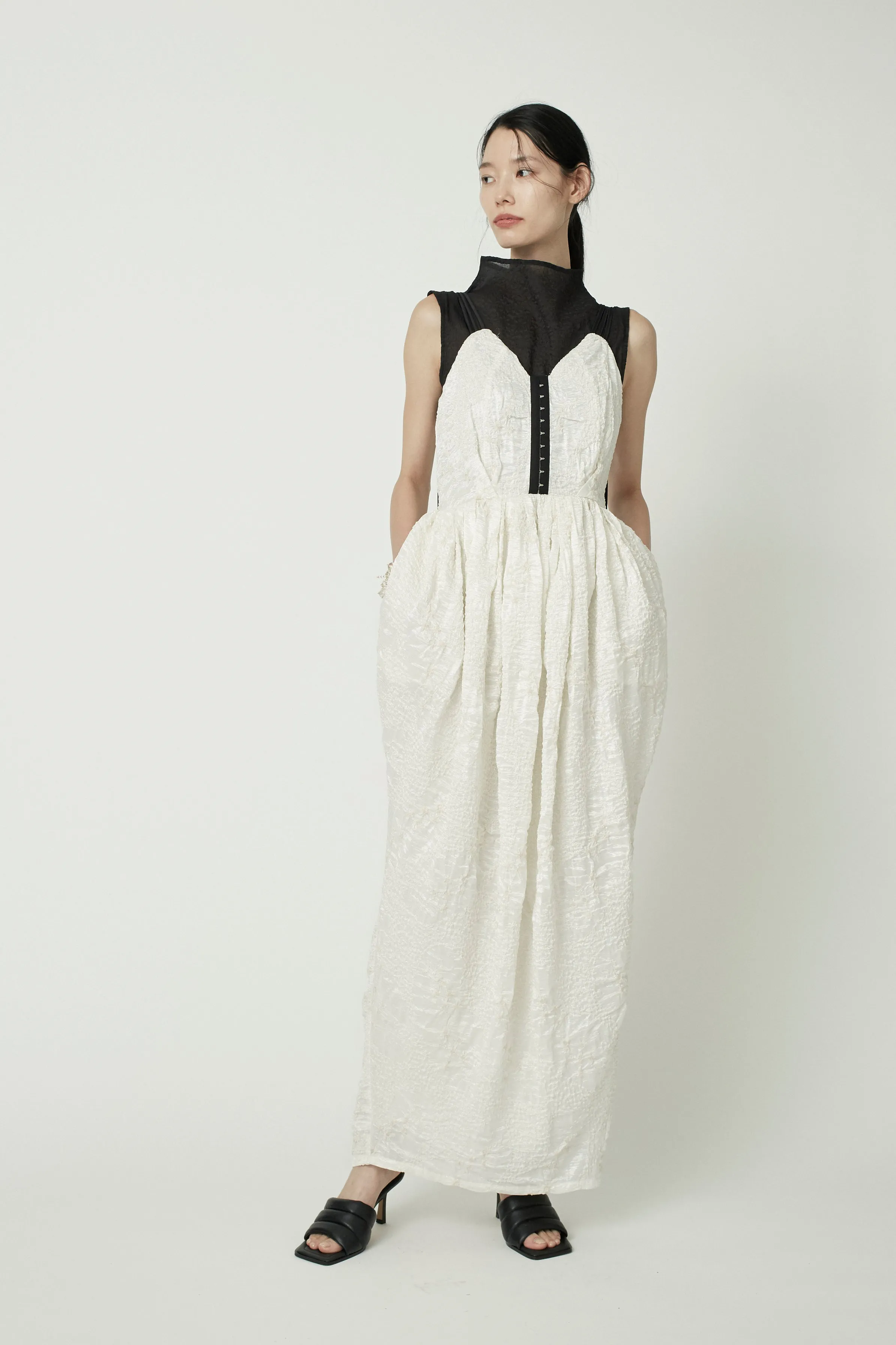 "Inflate" camisole dress (White)