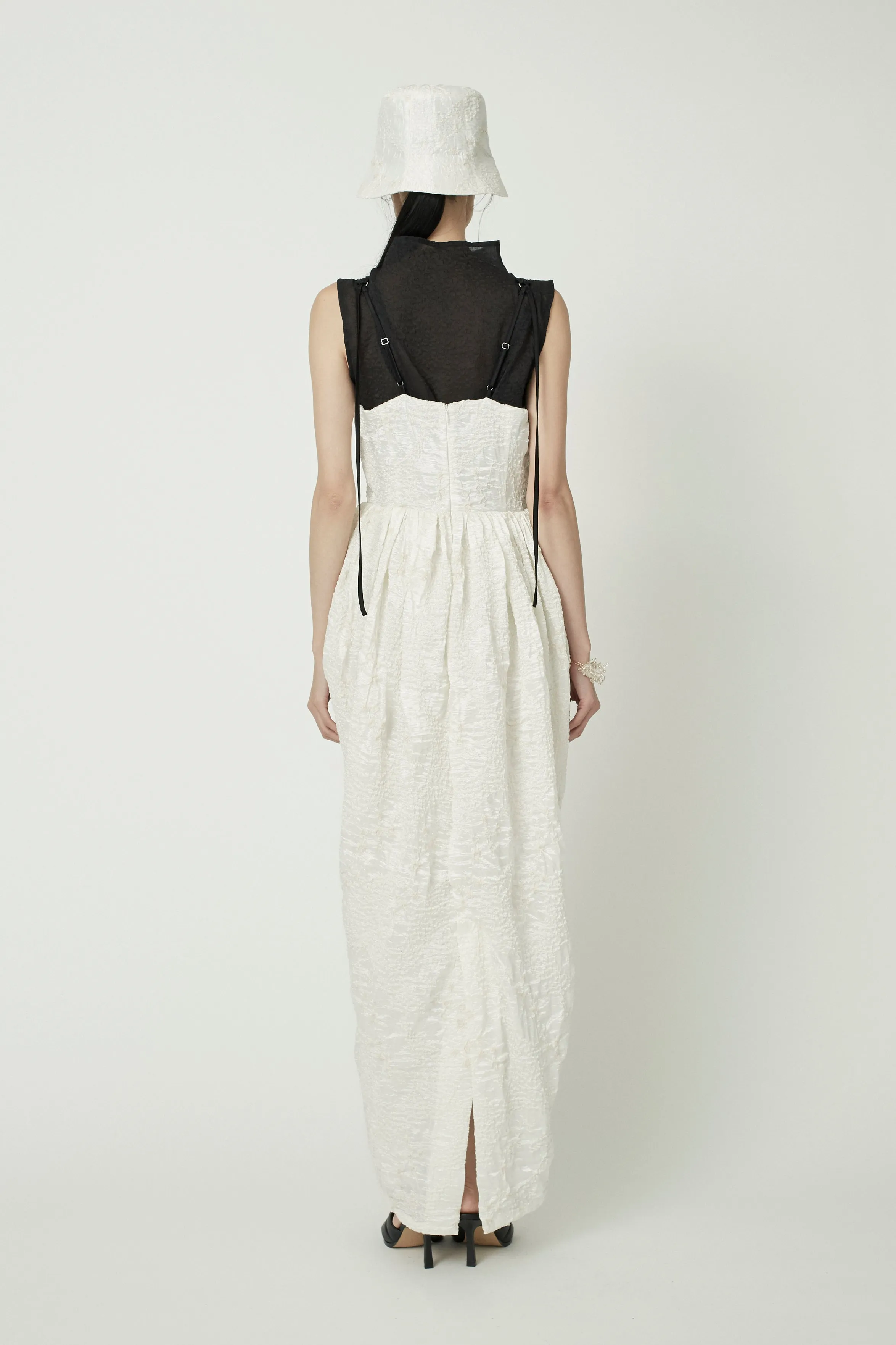 "Inflate" camisole dress (White)