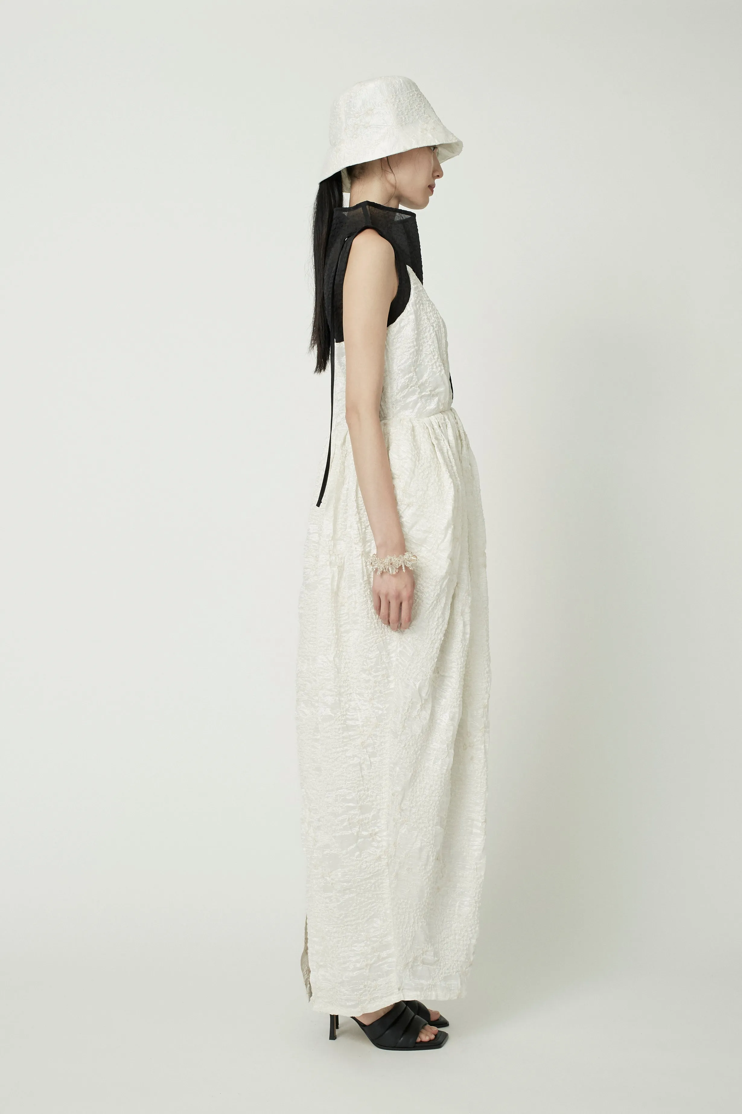 "Inflate" camisole dress (White)