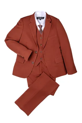 "Liam" Kids Rust Suit (5-Piece Set)