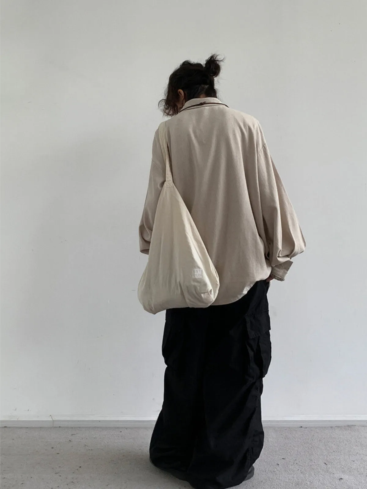 Retro Linen Slant Collar Jacket