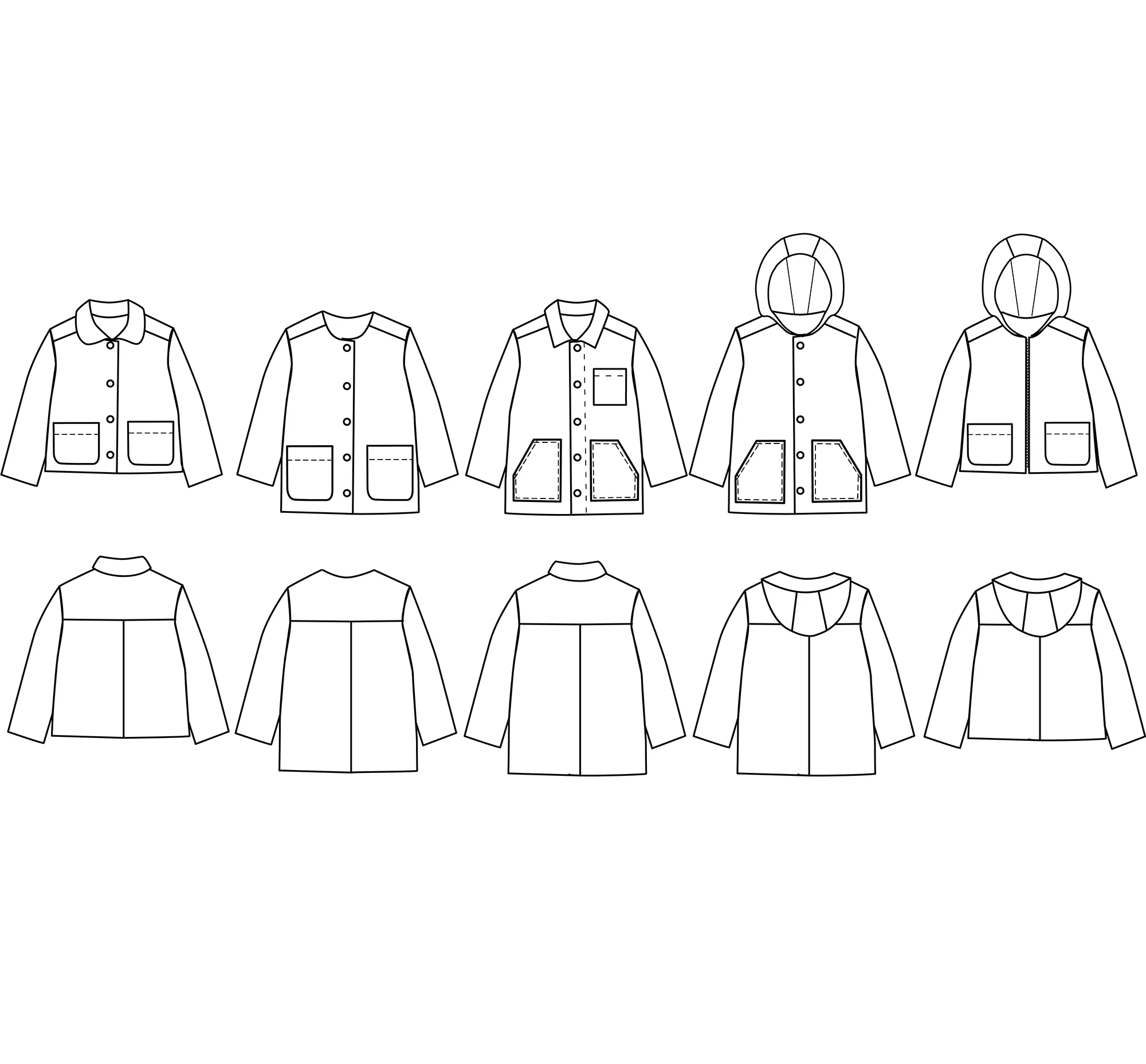 Sam Parka & Jacket Sewing Pattern - Baby Unisex 6m-4Y - Ikatee