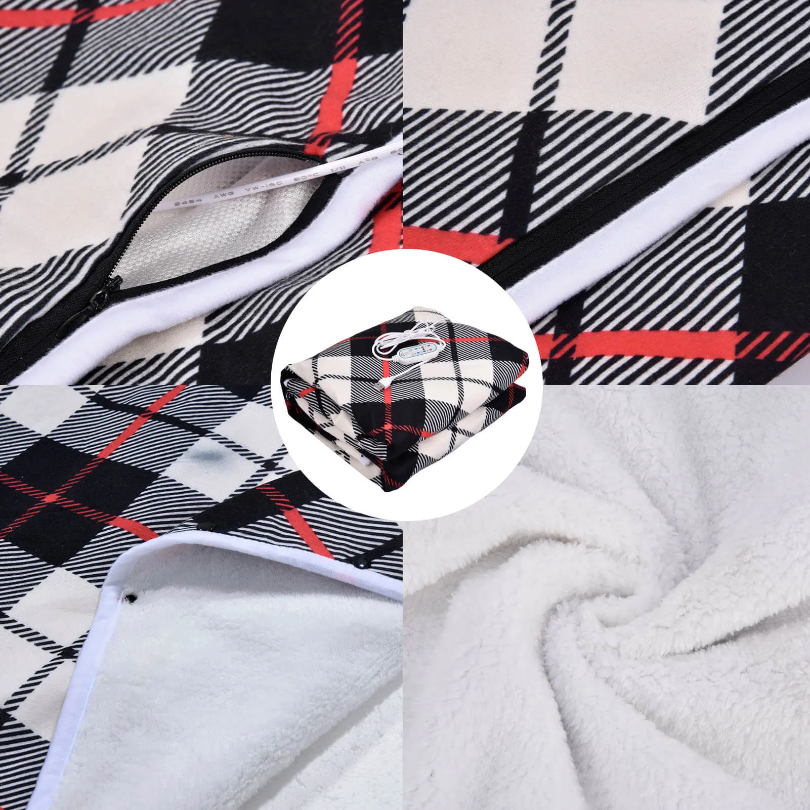 Snuggly Electric Heated Blanket with Temperature Controller