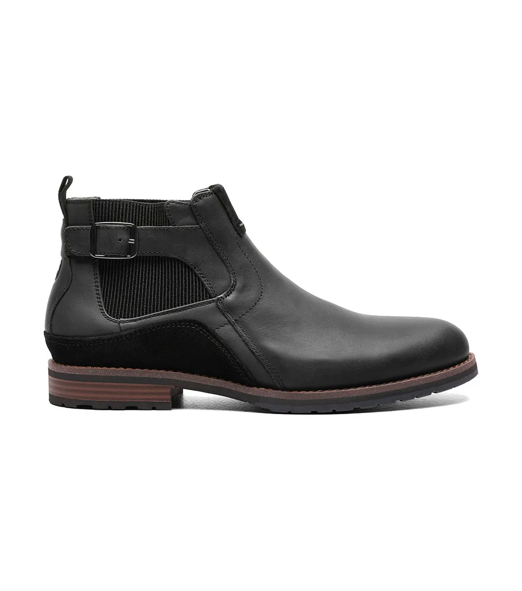 Stacy Adams Men's Oskar Plain Toe Chelsea Boot - Black