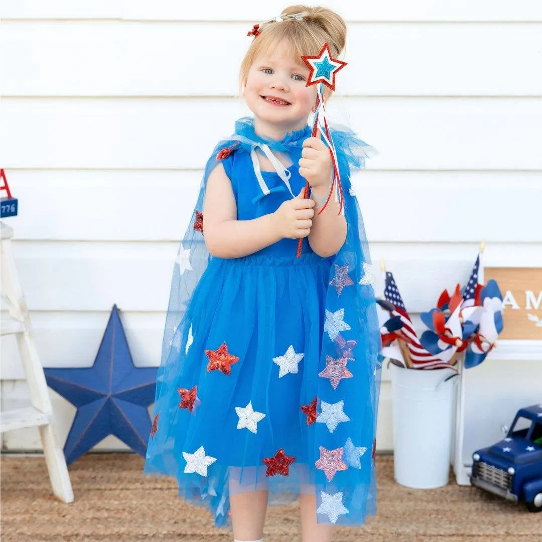 SWE Patriotic Star Cape - Dress Up Cape - Kids 4th of July Cape