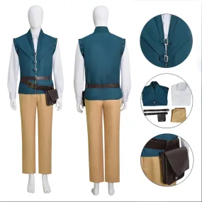 Tangled Flynn Rider Costume Prince Tangled Vest Outfit Halloween Carnival Suit