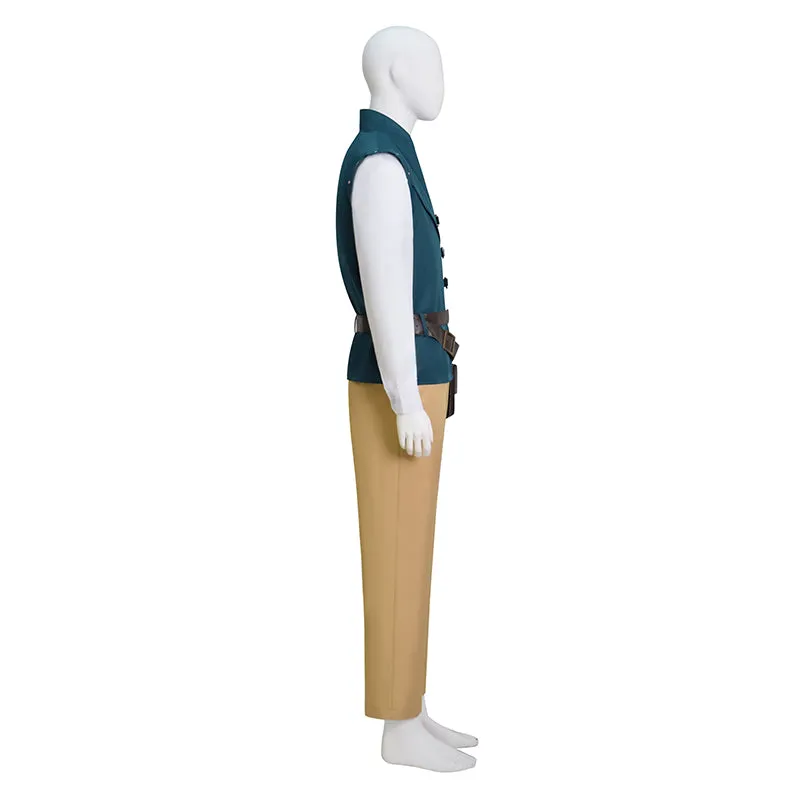 Tangled Flynn Rider Costume Prince Tangled Vest Outfit Halloween Carnival Suit