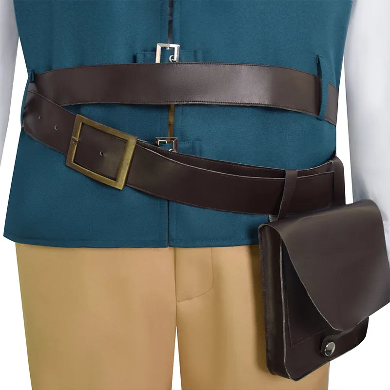 Tangled Flynn Rider Costume Prince Tangled Vest Outfit Halloween Carnival Suit