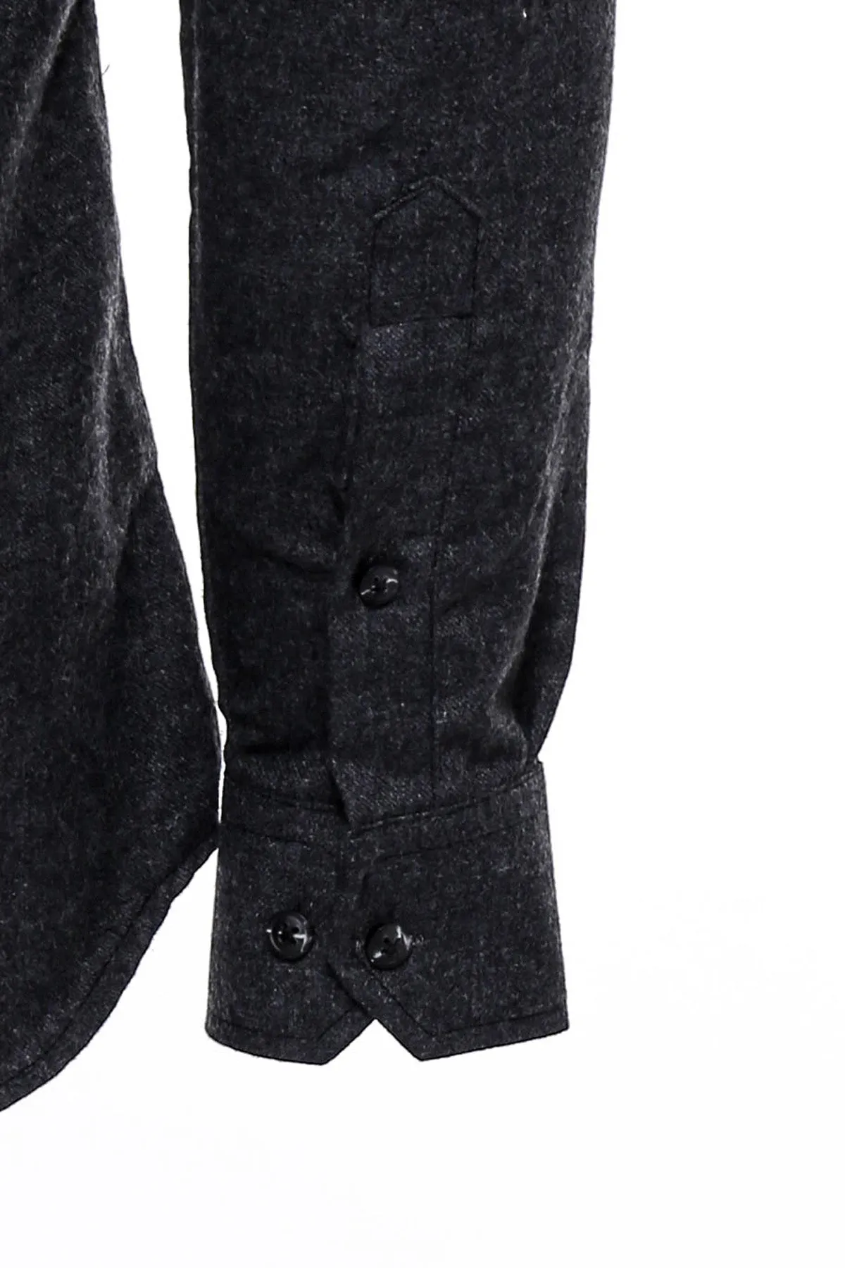WSS Slim Fit Plain Dark Grey Men Lumberjack Shirt  - Singen