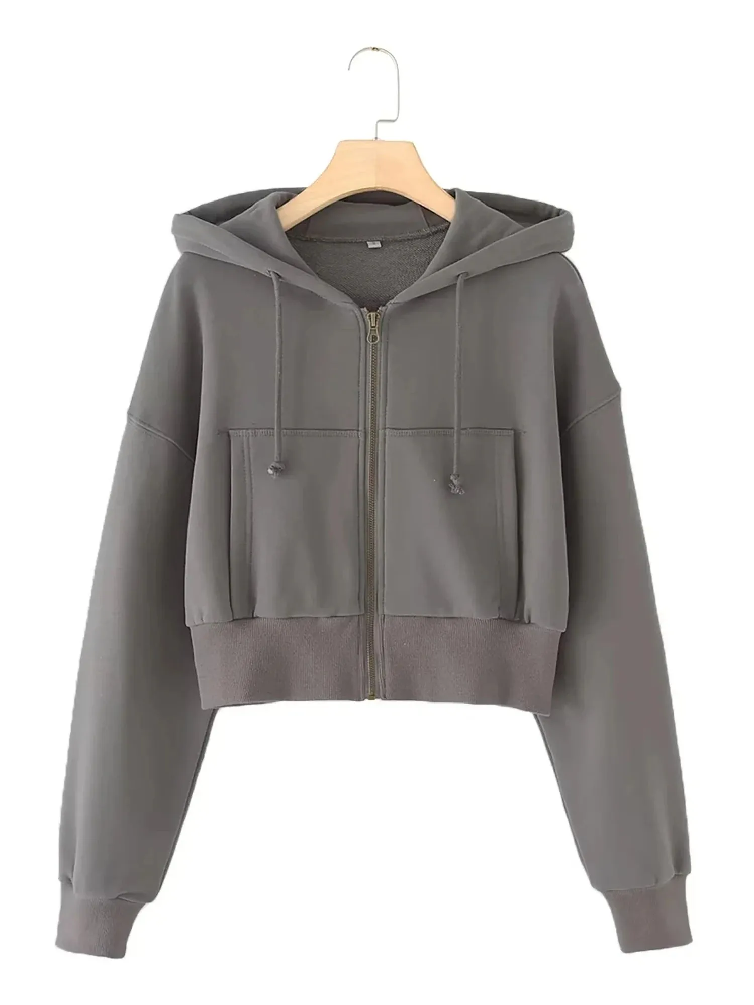 XNWMNZ New Women Solid Hoodie Pant Set Long Sleeve Hooded Coat Jacket   Tube Top   Elastic Waist Trousers Casual Sport Suits